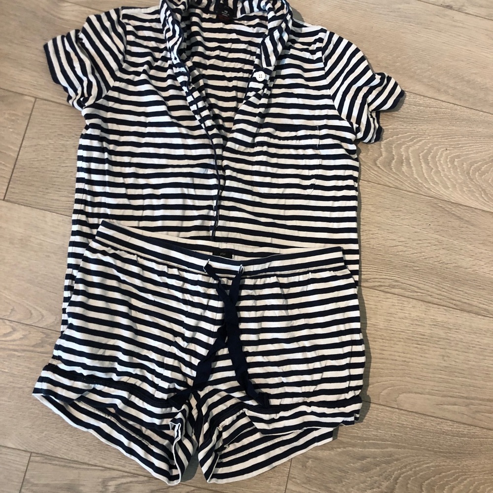 J Crew Striped Summer PJs, XS